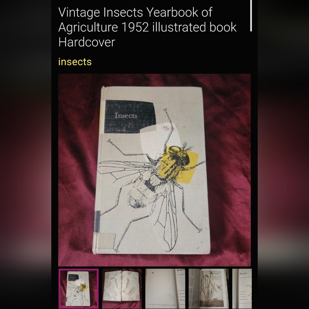 Vintage Insects Yearbook of Agriculture 1952 illustrated book Hardcover